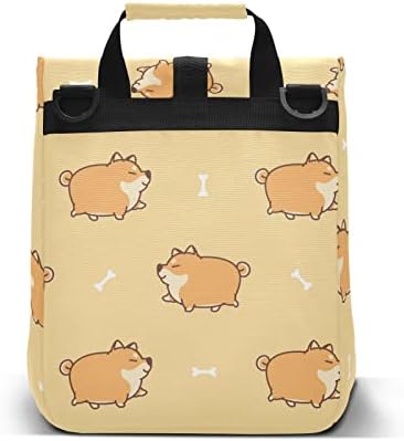 Fat Shiba Inu pas izolovana torba za ručak za žene kutija za ručak za muškarce Roll Top torba za ručak sa