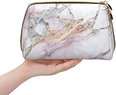 Ognot ružičasti bijeli mramorni uzorak tiskane velike torbe za šminku za torbicu, prijenosna toaletna vrećica