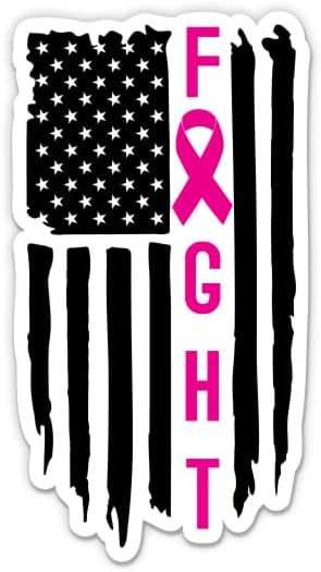 USA zastava za borbu naljepnice za dojke - 2 pakovanje od 3 naljepnice - vodootporni vinil za automobil,