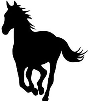 Bufi-40 konja naljepnica za Yeti šalice, naljepnica od prehrani, šalica - crna - crno - otprilike 3,5 inča
