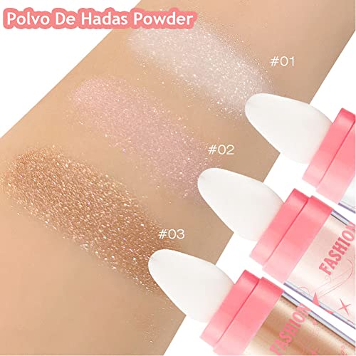 Polvo De Hadas puder Shimmer Body highlighter Stick, Brighten Face Body Highlighter Powder Stick natural