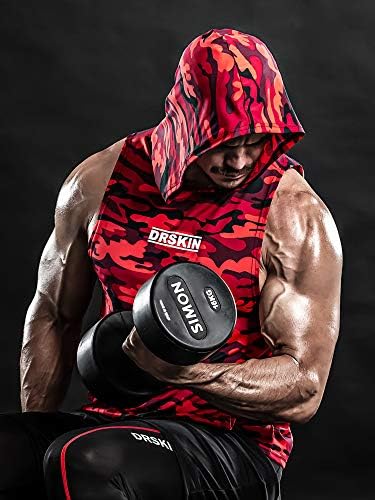 DRSKIN 2 ili 1 paket muški rezervoar s kapuljačom bodybuilding mišić odsječene majice sa kapuljačom bez
