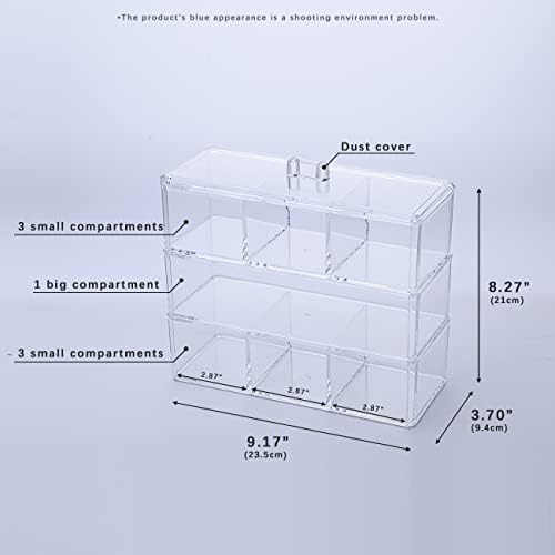 Prozirna akrilna kutija za organizatore šminke ,Organizator ormarića za kupatilo sa poklopcem, Organizator