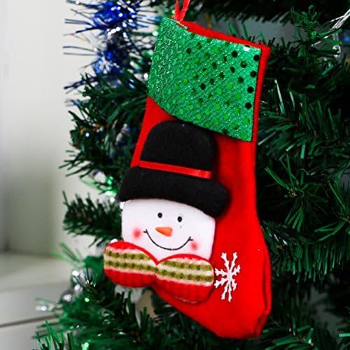 Oulii Božićne čarape snjegović Elk medvjed Santa Claus čarape Candy poklon torba viseći Ornament party dekoracija