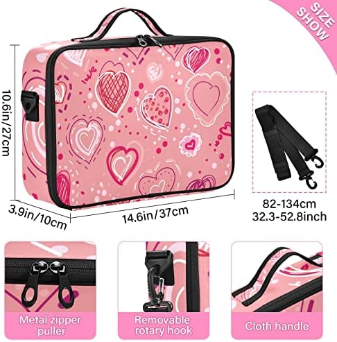 Toaletna vrećica za žene za žene djevojke lijepa srca uzorka kozmetička torba prijenosna putnička torba