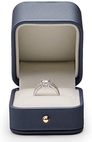 Oirlv Gorgeous Steel - Blue ring Box Premium kožni prsten Poklon kutija za vjenčanje, prijedlog za čuvanje