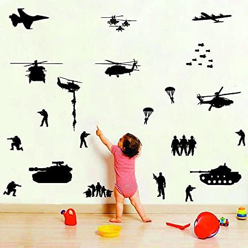 48 kom / Set vojni zidni dekori pečati pješadijska artiljerija Stormtroopers snajperisti za zidni vojnik