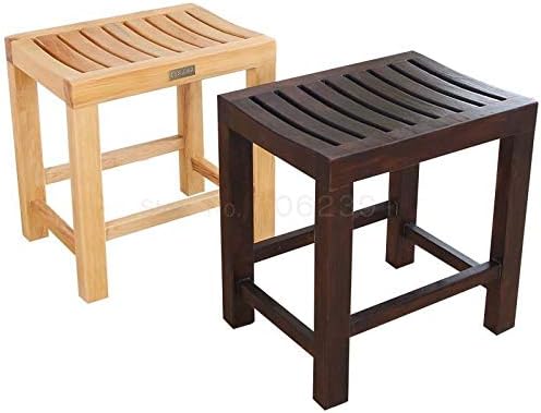 YGQZM Masivno drvo kratkog stolice za kupatilo protiv korozije Mala drvena klupa tuš kabina Old Man Bath