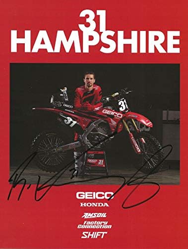 RJ Hampshire Supercross Motocross AUTOGREME 8.5x11 Photo Poster COA.