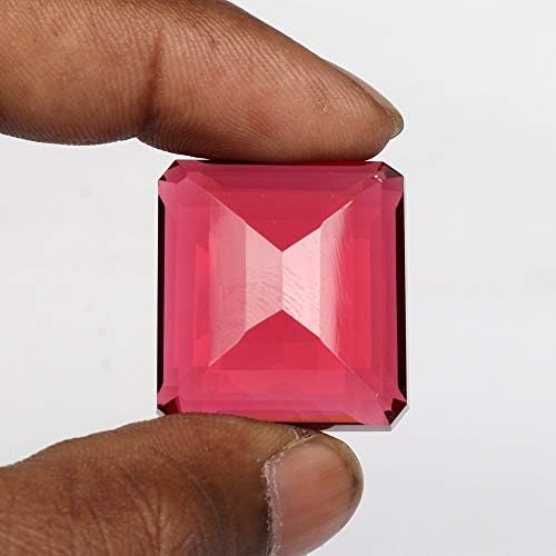 Real-Gems 137.00 CT Pink Tourmaline Emerald u obliku liječenog kristala