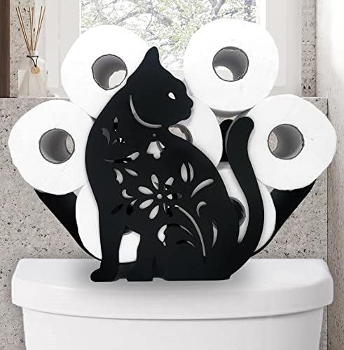 Držač tkiva mačaka, držači za životinje, ukrasni metalni držač papira, smiješni toaletni papir za kupaonice, samostojeći metalni toaletni papir Organizator drži dodatnih 8 rola