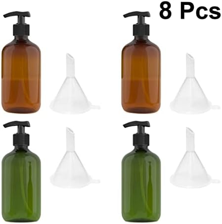 8pcs1set boce za boce zeleni kućni gel za bocu, prazan šampon tekući tuš za tuširanje sapun na pola ml ručna