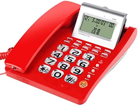 KXDFDC Phone, kabeli telefon sa pozivateljem pozivom na poziv, crveni telefon, ured, hotel