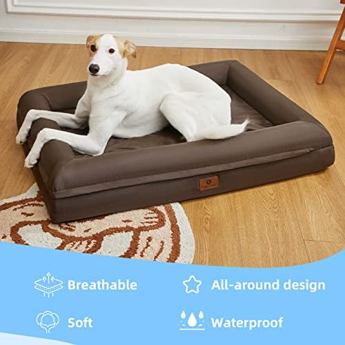 Hygge Hush ljetni vodootporni krevet za pse, perivi krevet za pse sa poklopcem koji se može skinuti i podupiračem,