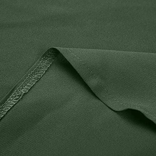 Ljetni vrhovi za žene 2023 Dressy bluza Kratki rukav Poslovni košulje Zipper V Ret Tes Dugme Roll rukava
