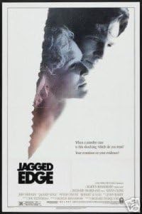 Jagged Edge 27 x41 originalni filmski poster jedan list 1985. preklopljen Jeff mostovi Glenn Close