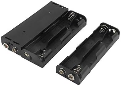X-DREE Plastic 4 x 1.5 V AA kutija za čuvanje baterije 3 kom crna (Scatola portaoggetti u plastici 4 x 1,5