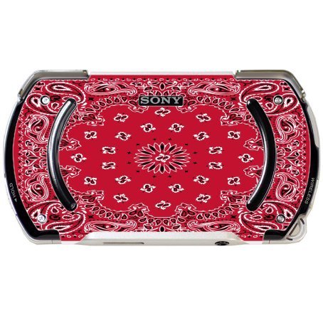 Crveni bandanas dizajn naljepnice vinilne naljepnice kože Debbie-ove dizajne za PSP Go
