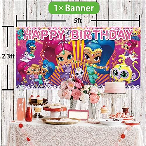 Shimmer and Shine potrepštine torta Toppers Baloni za dječake djevojka Banner pozadina rođendan Set dekor