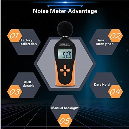 SJYDQ digitalni merač nivoa zvuka Automatski raspon Mesa de Som Detektor buke Visoko precizni metar decibela