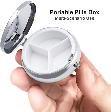Kutija za pilule Penguin and Moon okrugla kutija za lijekove prenosiva kutija za vitaminske posude Organizator
