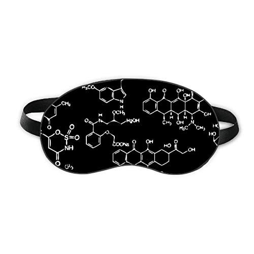 Crna hemijska molekularna struktura Ilustracija Slee Eye Shield Soft Night Poklopac za sjenilo