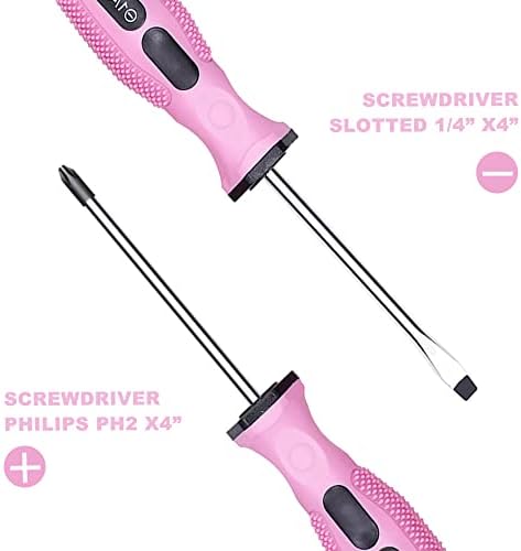 FASTPRO 7-Piece Pink Tool Kit, domaćinstvo Set alata za žene, osnovni ručni alati za održavanje kuće & popravak,