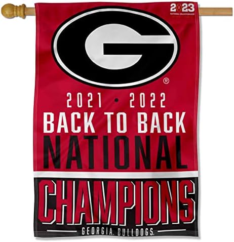 Georgia Bulldogs 2022 College Football National Champions vertikalna zastava