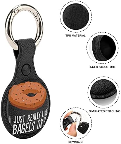 Love Bagels nadogradnja kožna torbica za AirTag Key Finder phone Finder zaštitni poklopac kože protiv ogrebotina