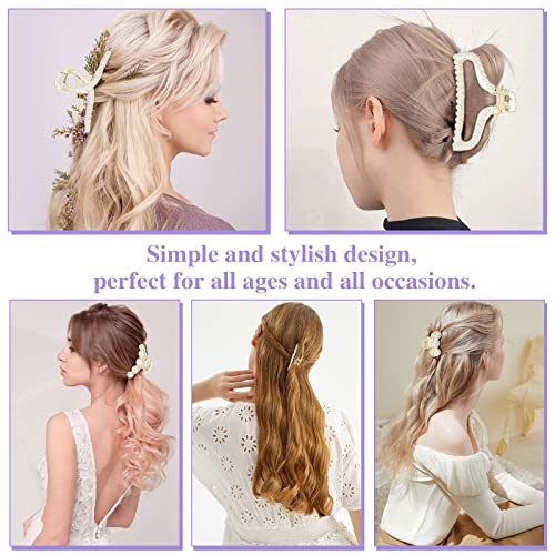 6 kom Pearl Hair Claw Clips, Fancy Pearl Wedding Hair Accessories poklon za žene djevojke sa poklon kutijom