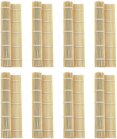 Leefone 8 kom 9,5 x 9,5 prirodni bambusov suši valjalica