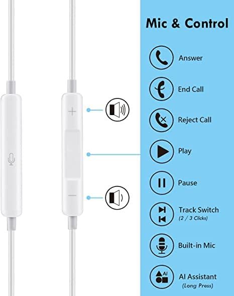 Slušalice ožičenih slušalica za iPhone 14/14 Pro / 13/13 Pro Max / 12/12 Pro / 12 Pro Max / 11 Pro / 11
