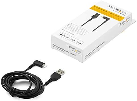 Startech.com trajan USB a do gromobranskog kabla - crna 90 desnog kutane teške opreme ruganog aramidnog