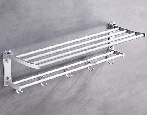 Dmuniz ručni nosač ručni nosač stalak za stalak aluminijski zid viseći željeznički ručnici sklopivi dvostruki