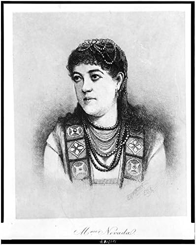 1883 Photo Gospođa Nevada / H. Kirkpatrick etchd. Gospođa Emma Nevada, portret glave i ramena, okrenuta