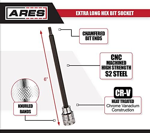 ARES 70280-1 / 4-inčni ekstra dugi šesterokutni bit - S2 bit pruža veći obrtni moment - precizno obrađeni