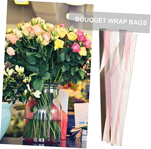 ABOOFAN Clear torbe za pakovanje 450 kom Wrap Bag delikatna ruža buket rukavi rukavi torbe za zabave Flower