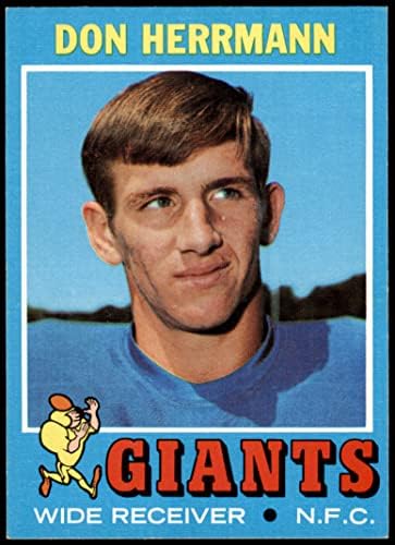 1971 TOPPS 222 Don Herrmann New York Giants-FB Nm + Giants-FB Waynesburg