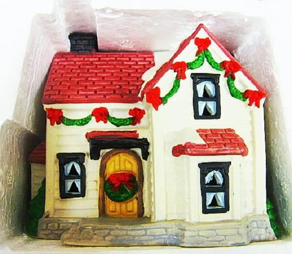 Holiday Božić Retro Village Minijaturni porculan 19pc Set-Buildings, Ljudi, Drveće i ograda