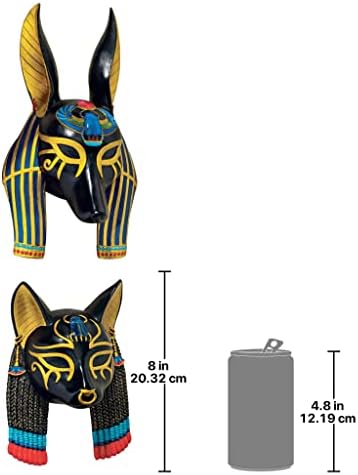 Dizajn Toscano maske od drevnih egipatskih bogova skulptura, set Anubisa i Bastet