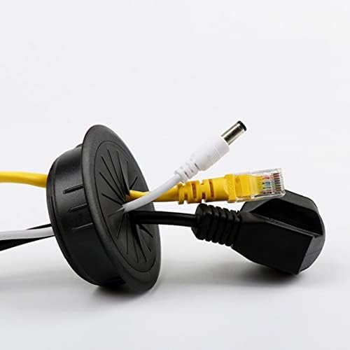 Anoily 6pcs tablica praktični crni kabel Grumet Office Grometkets Desk fleksibilni namještaj kabel plastični