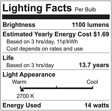 Ge rasvjeta 89993 LED 14-watt 1100-Lumen zatamnjiva A21 sijalica sa srednjom bazom, meka bijela, 1-pakovanje