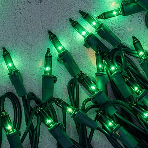 Slatko sjaj zelene božićne svjetiljke, 200 svjetla 66 Ft zelena žica, pakovanje od 2 pramena 100 grofa ul ul na popisu String String svjetlo