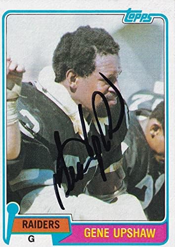 Gene Upshaw potpisao je 1981. raiders Fudbalska karta br. 219 PSA / DNK Coa Autograph - NFL autogramirani