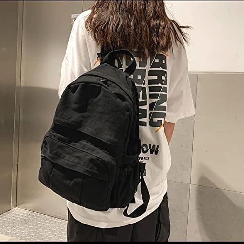 GAXOS laptop ruksak za žene Travel Canvas ruksak za žene Vintage Crni estetski ruksak za školu