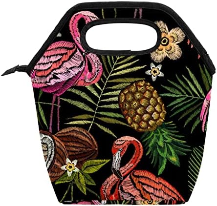 GUEROTKR torba za ručak za muškarce, izolovana kutija za ručak, kutija za ručak za odrasle, Flamingo