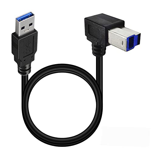 Traovien USB 3.0 kabel pisača, USB 3.0 Upišite muško za tip bles printeru 90 stupnjeva kabel za printeru