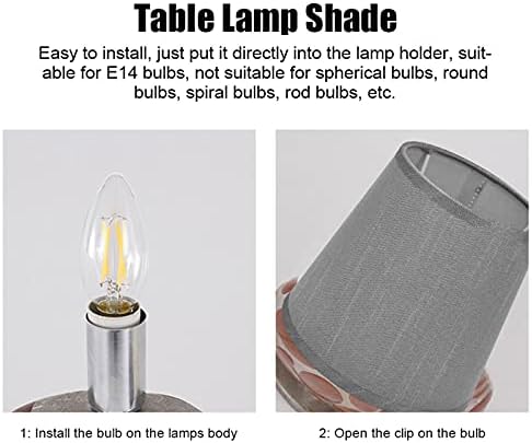 Mala set hladnjak od 2, lustere mini lampe za hladnjak lampice za lampe za lampe barel tkanina Lampshade za stolsku lampu i pod
