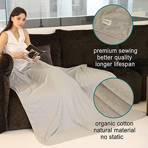 VAJOOCLL Faraday pokrivač organski pamučni pokrivač bez statičnog bebi baršunastog ćebeta za krevete, kauče,