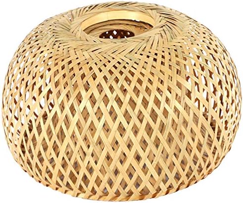 Honza Bamboo Wicker Svjetiljka ručna tkana dvostruka sloja bambusova kupola svjetiljka azijska rustikalna